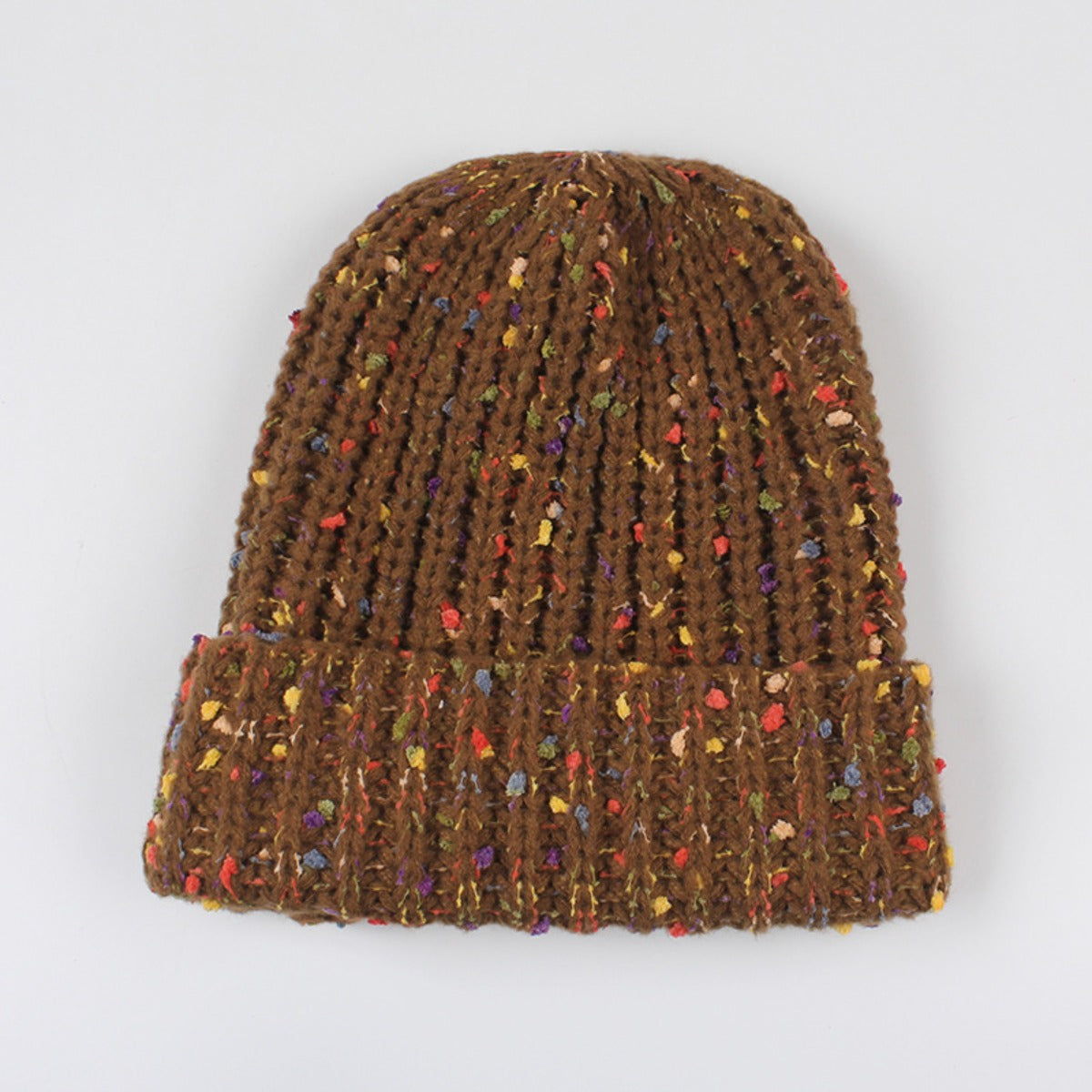 Roll Rim Confetti Cable-Knit Hat